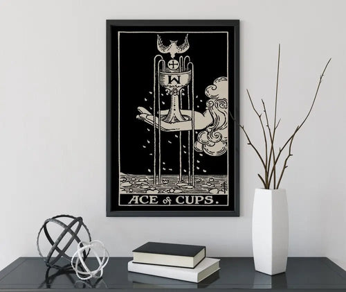 Ace Of Cups Tarot Card Print Poster Elegant Wall Art For Tarot Enthusiasts And Spiritual Decor by My Store
