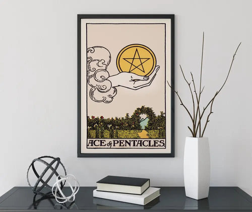 Ace Of Pentacles Tarot Card Print No Frame Poster by My Store