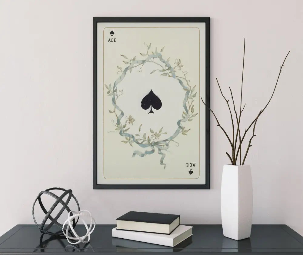 Ace Of Spades Playing Card Print No Frame Decor by My Store