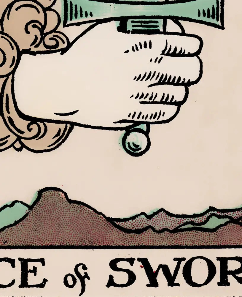 Ace Of Swords Tarot Card Print Poster No Frame Decor For Home Or Office Wall Art by My Store