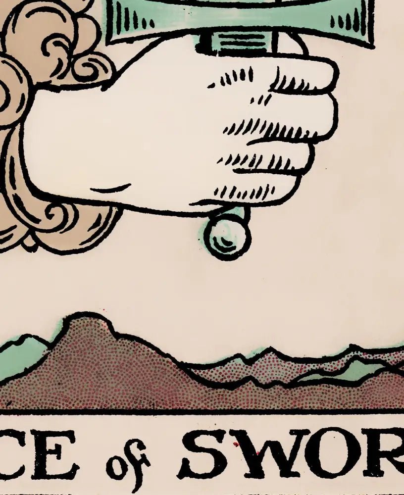 Ace Of Swords Tarot Card Print Poster No Frame Decor For Home Or Office Wall Art by My Store