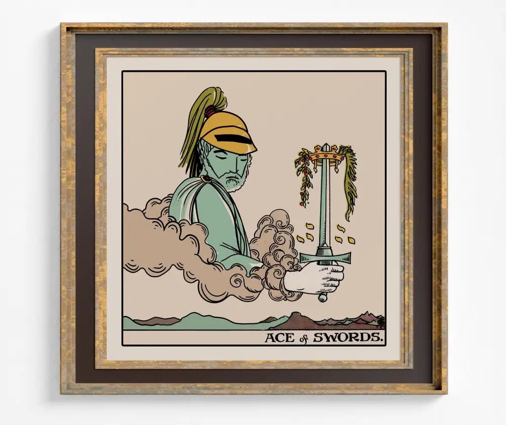 Ace Of Swords Wall Art Unframed Poster That Inspires Clarity And New Beginnings Today by My Store