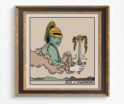 Ace Of Swords Wall Art Unframed Poster That Inspires Clarity And New Beginnings Today by My Store