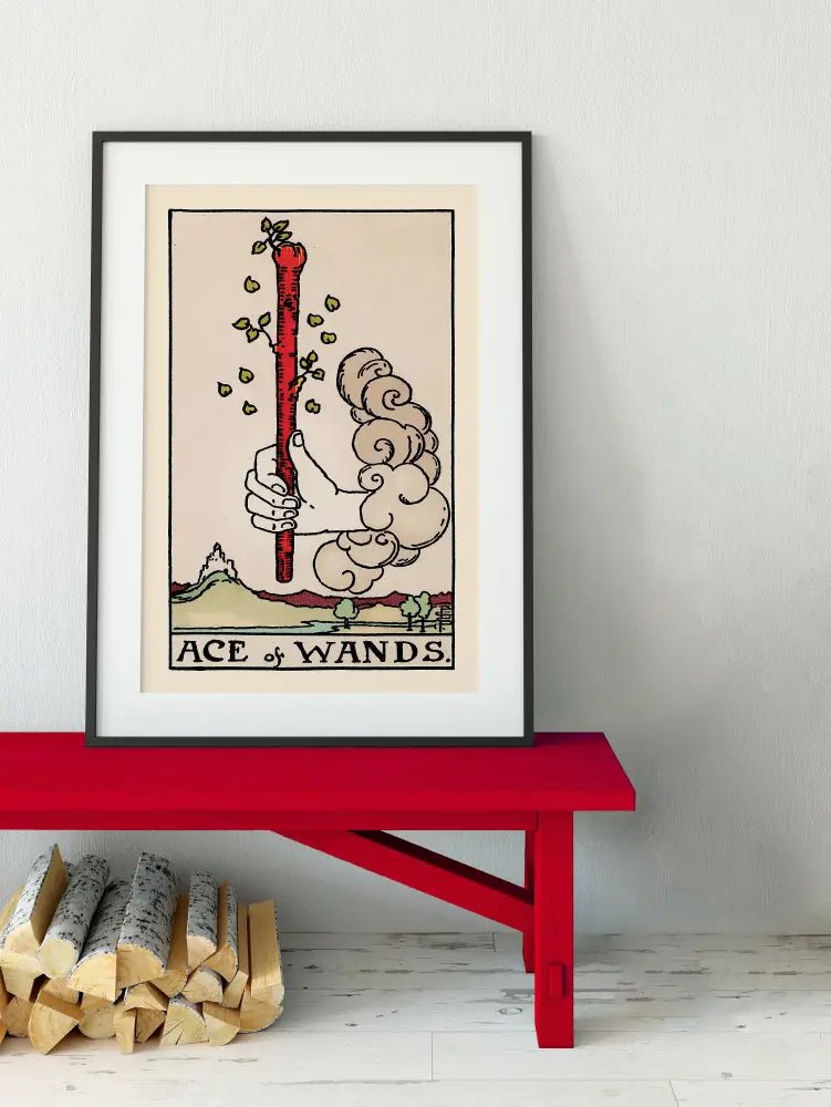 Ace of Wands Tarot Card Print No Frame by My Store