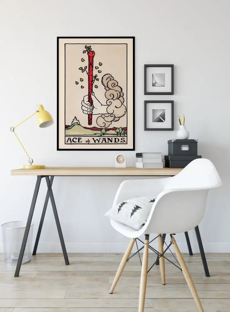 Ace of Wands Tarot Card Print No Frame by My Store