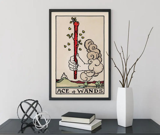 Ace of Wands Tarot Card Print No Frame by My Store