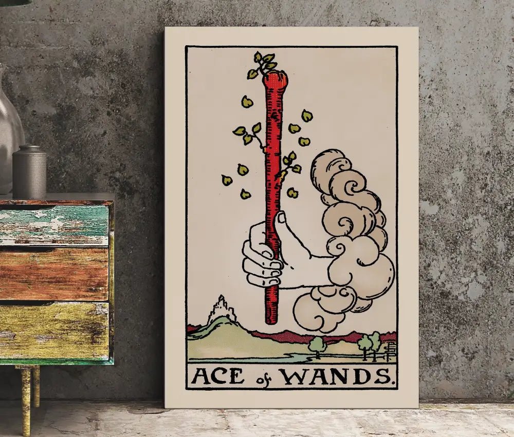 Ace of Wands Tarot Card Print No Frame by My Store