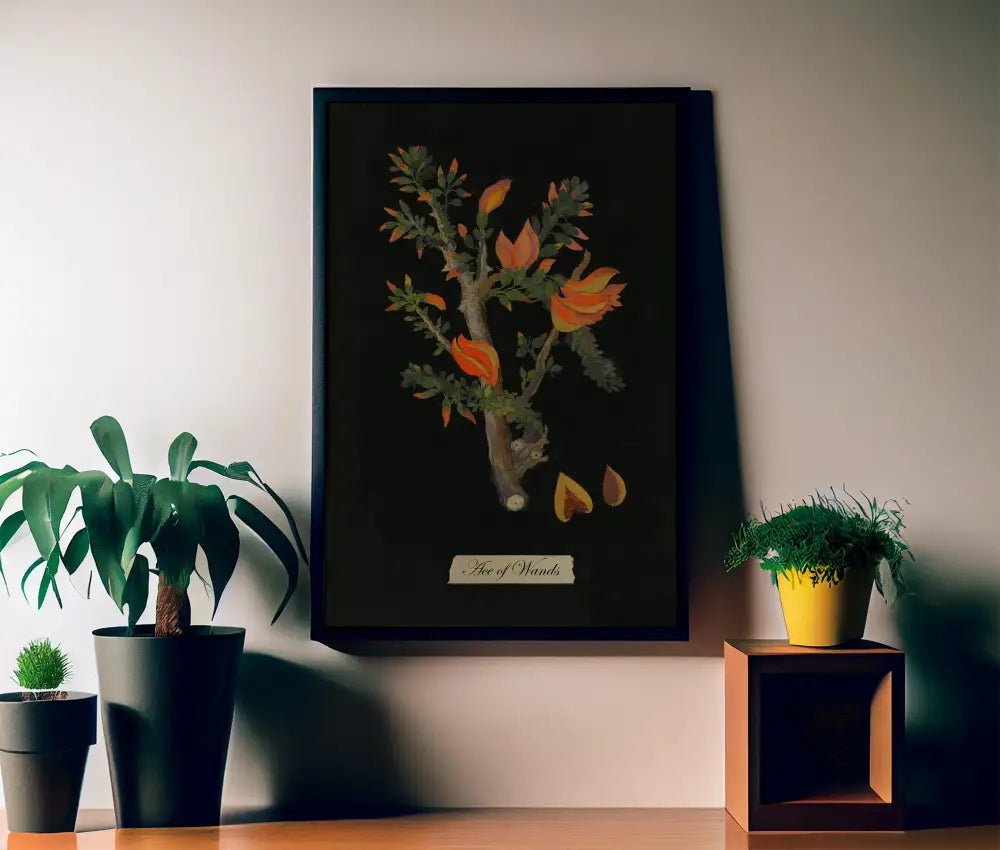 Ace Of Wands Tarot Print Unframed Poster No Frame Wall Art For Inspiration And Creative Beginnings by My Store