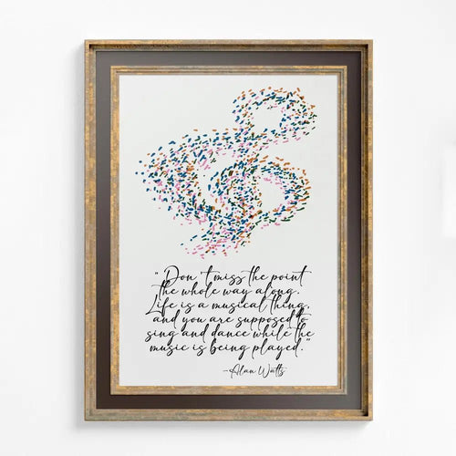 Alan Watts Life Quote Poster No Frame Inspirational Art Print On Premium Matte Fine Art Paper by My Store
