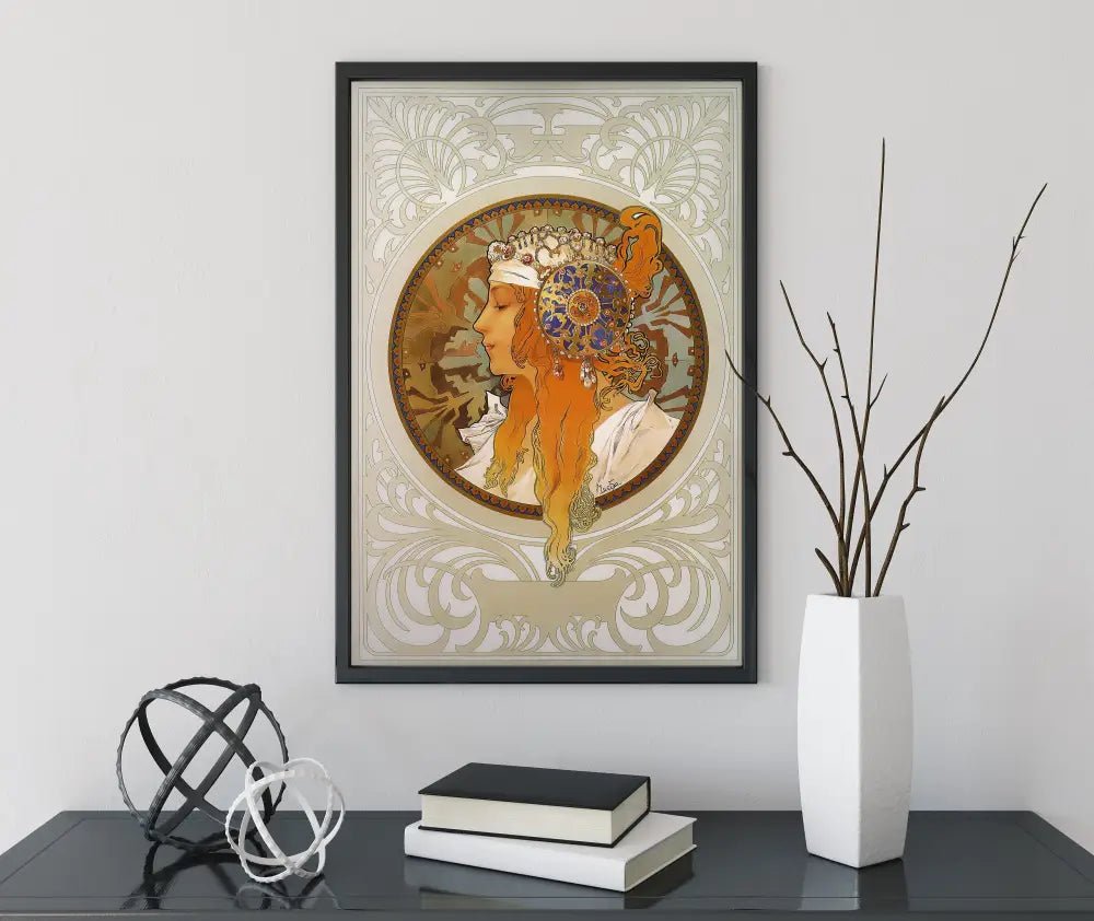 Alphonse Mucha Art Nouveau Print Wall Art Reproduction Vintage Style Poster For Elegant Home Decor by My Store