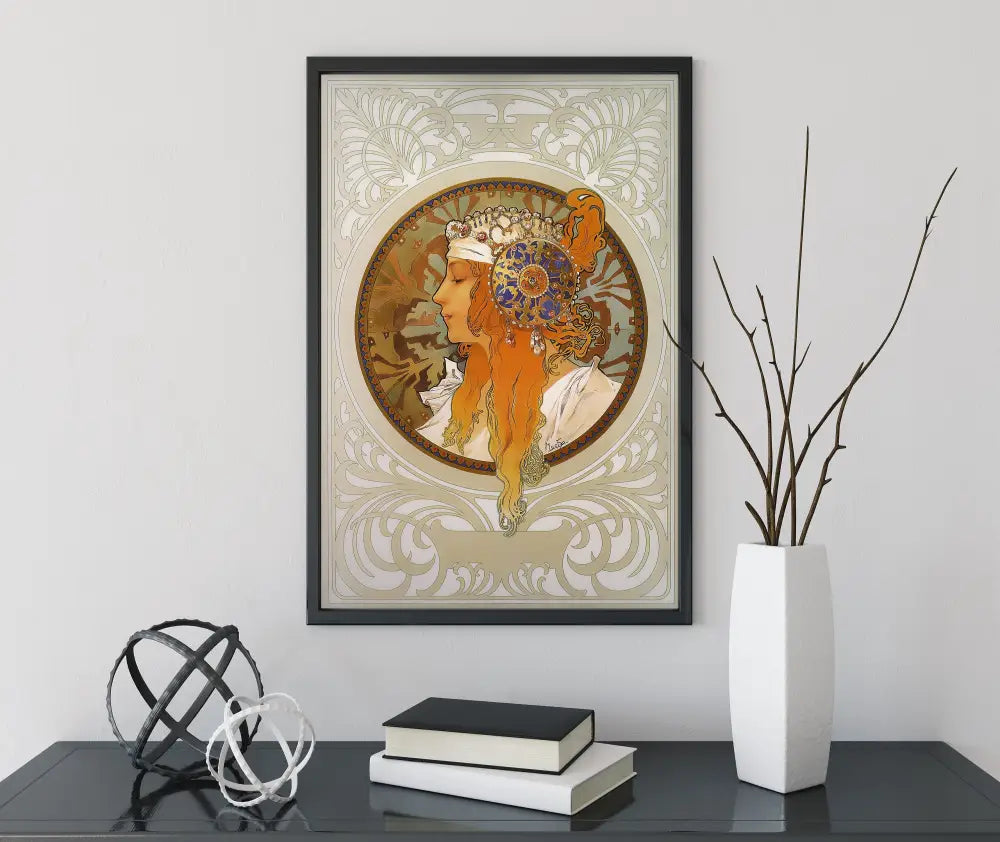 Alphonse Mucha Art Nouveau Print Wall Art Reproduction Vintage Style Poster For Elegant Home Decor by My Store