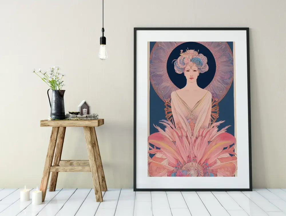 Amaterasu Sun Goddess Print In Mucha Style No Frame by My Store