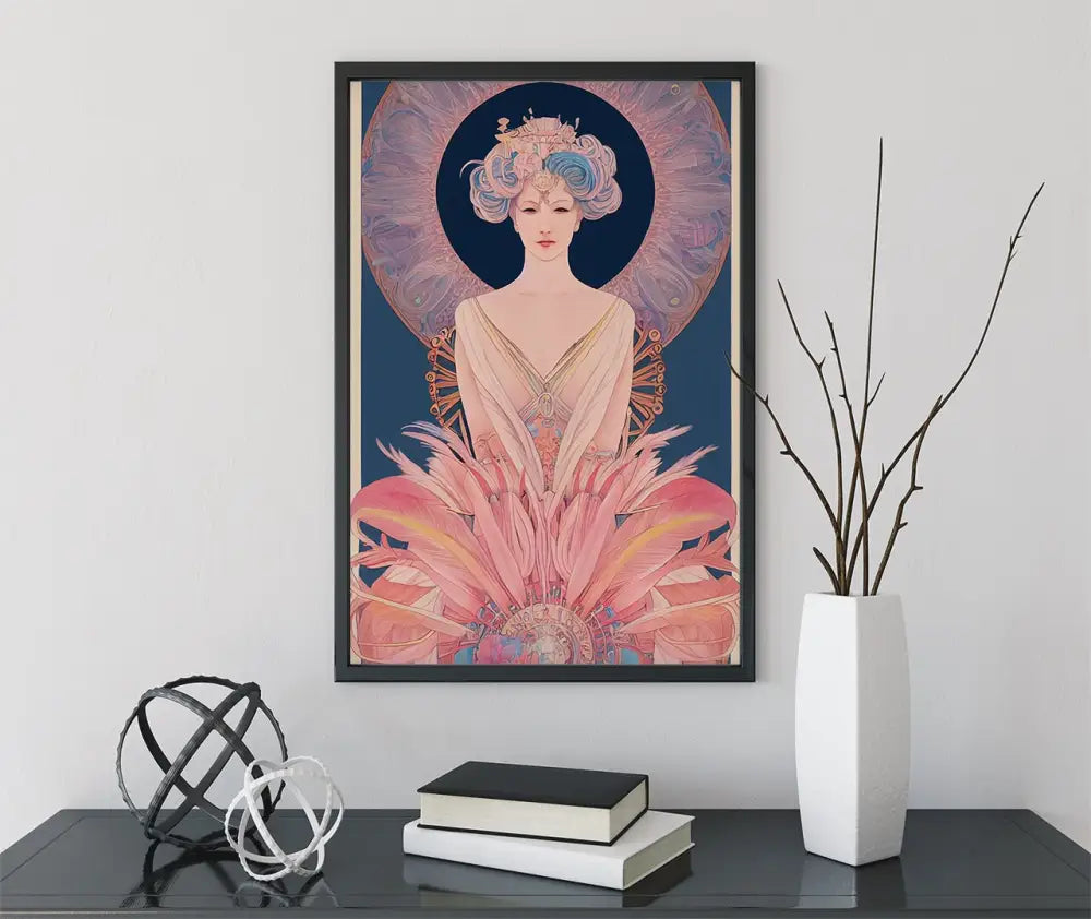 Amaterasu Sun Goddess Print In Mucha Style No Frame by My Store
