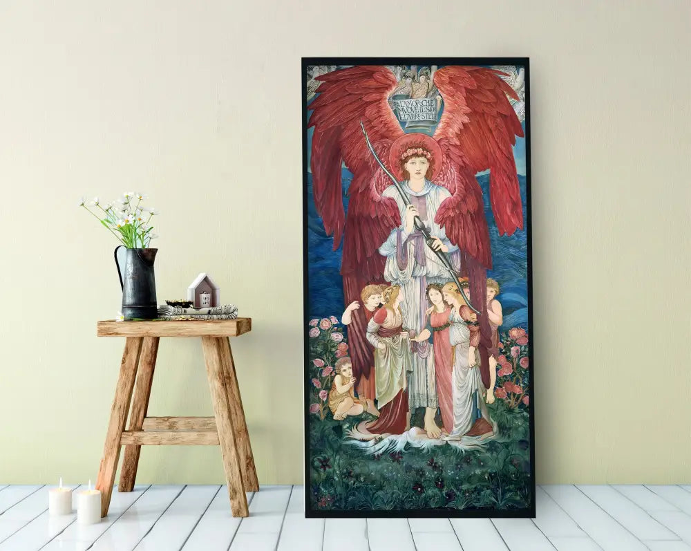 Angel Protecting Children Painting No Frame Christian Art by My Store