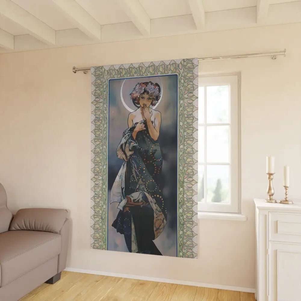 Art Deco Window Curtains, Vintage Style Drapes, Room Decor, Unique Home Accessories, Elegant Curtain Panels - DesignBohemian