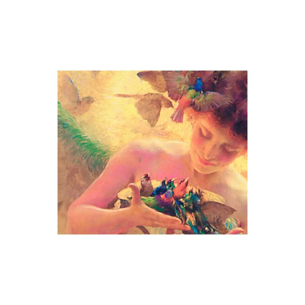 Art Nouveau Angel Print, Vintage Beige Poster, Long Size On Premium Luster Paper by DesignBohemian