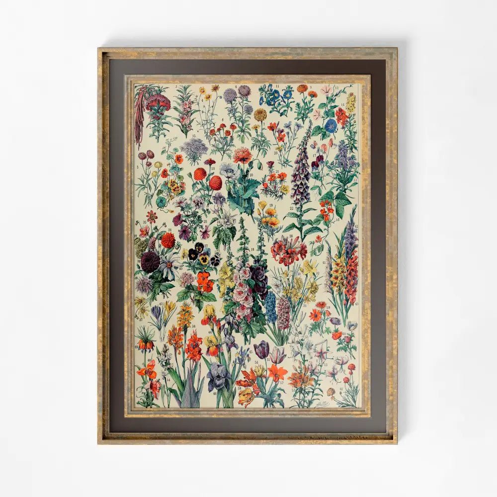 Art Nouveau Floral Bohemian Poster By Alphonse Millot Large Artwork For Elegant Living Spaces by My Store