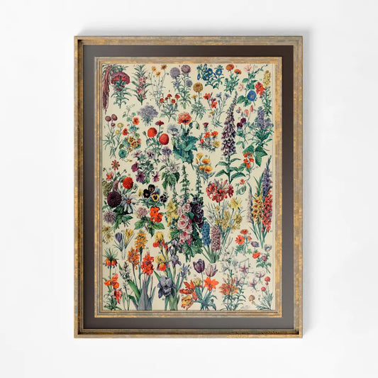 Art Nouveau Floral Bohemian Poster By Alphonse Millot Large Artwork For Elegant Living Spaces by My Store