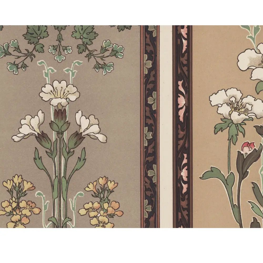Art Nouveau Floral Paris Vintage Poster Artwork On Premium Archival Matte Fine Paper by My Store