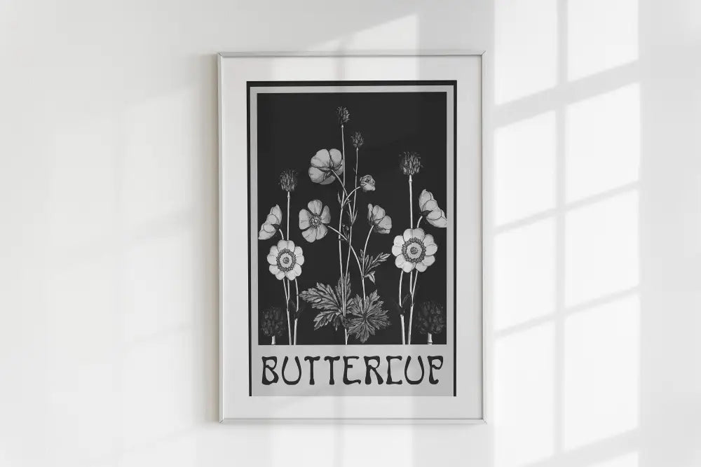 Art Nouveau Floral Poster Buttercups Bohemian Print Large Artwork For Vintage Decor by My Store
