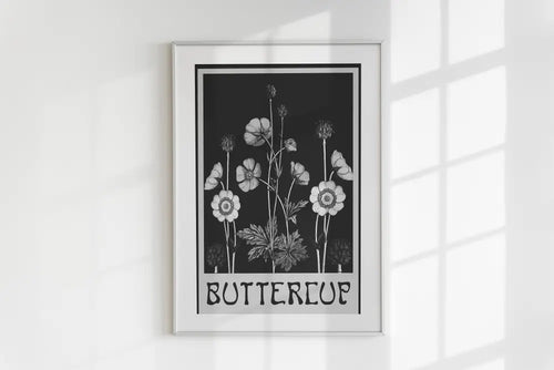 Art Nouveau Floral Poster Buttercups Bohemian Print Large Artwork For Vintage Decor by My Store