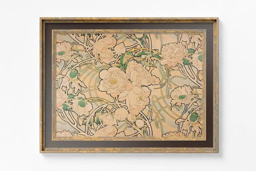 Art Nouveau Floral Poster By Mucha Bohemian Vintage Artwork by My Store