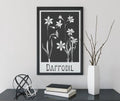 Art Nouveau Floral Poster Daffodils Bohemian Vintage Art Print On Premium Archival Matte Paper by DesignBohemian