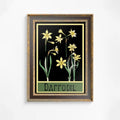 Art Nouveau Floral Poster Daffodils Vintage Botanical Print Large Bohemian Artwork On Premium Archival Paper by DesignBohemian