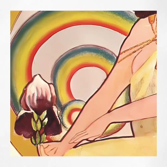 Art Nouveau Goddess Print: Mucha 'The Iris' - Vintage Rainbow by DesignBohemian