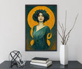 Art Nouveau Goddess Print Vintage Style Lady Artwork Framed Wall Decor for Elegant Interiors by My Store