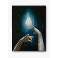 Art Nouveau Healing Light Hands Closeup Art Print On Premium Archival Matte Paper 230 GSM by DesignBohemian
