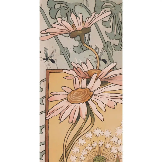 Art Nouveau Nature Bohemian Vintage Floral Poster Large Size by My Store