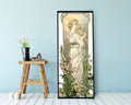 Art Nouveau Poster Bohemian Lady Large Floral Print By Elisabeth Sonrel Fleurs Des Montagne by My Store