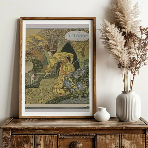 Art Nouveau Seasons Print Vintage Shabby Chic Poster By Eugene Grasset Elegant Vintage Wall Decor by My Store