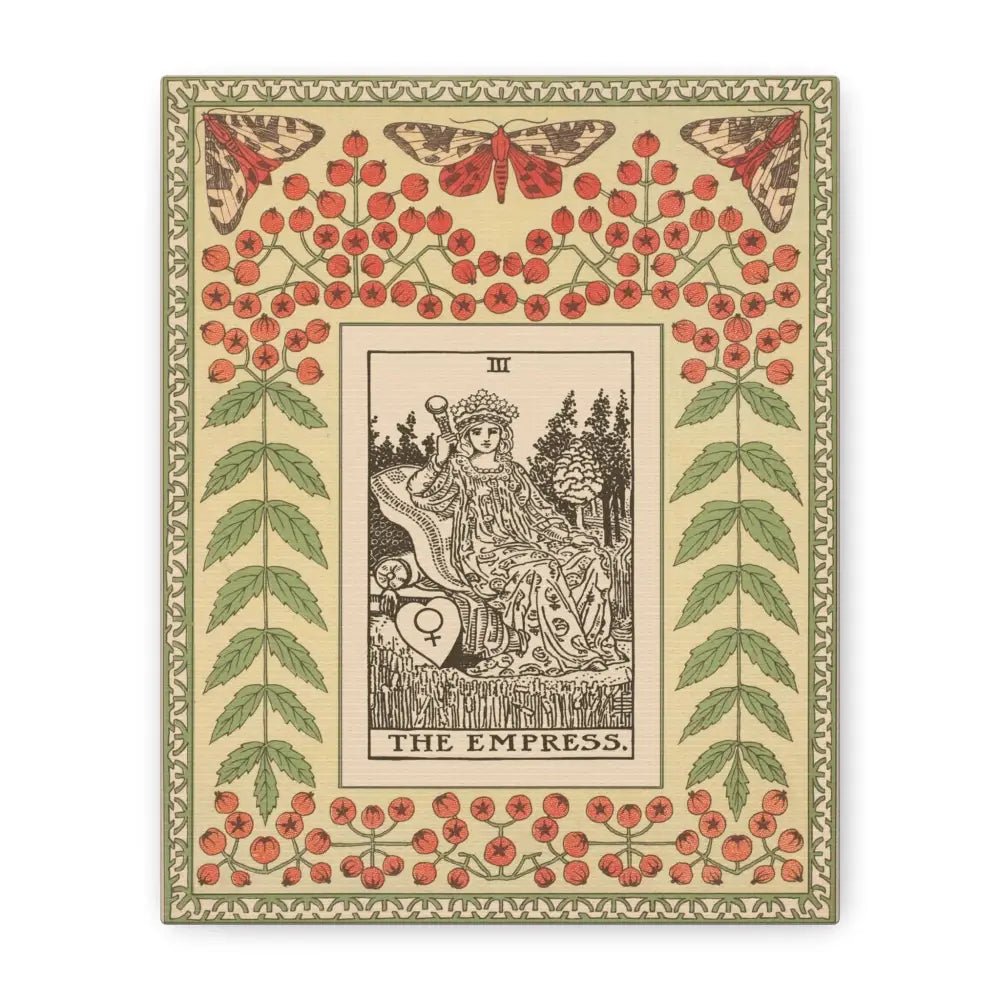 Art Nouveau 'The Empress' Tarot Card Canvas Wrap by DesignBohemian