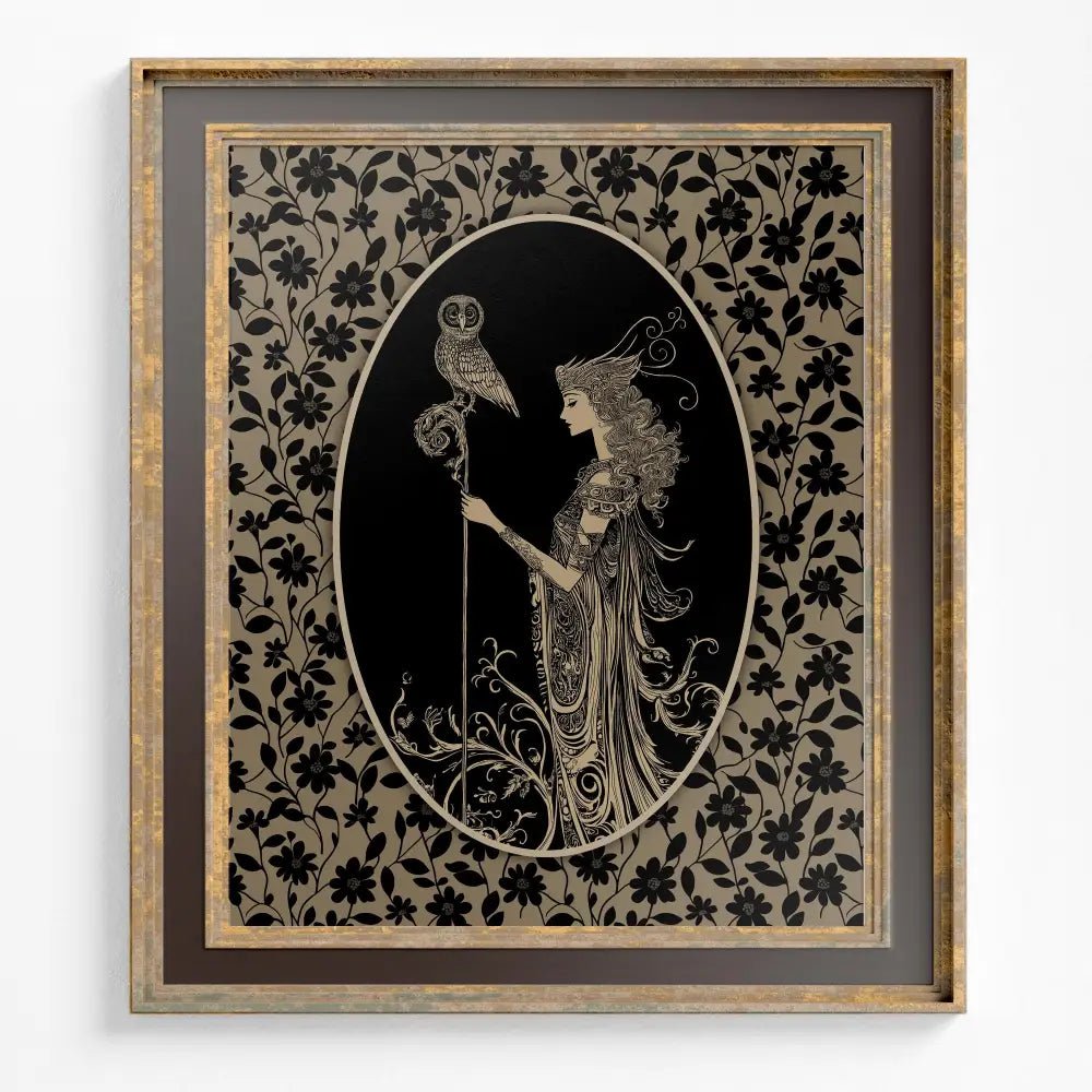 Athena Greek Goddess Print No Frame Minerva Illustration by My Store