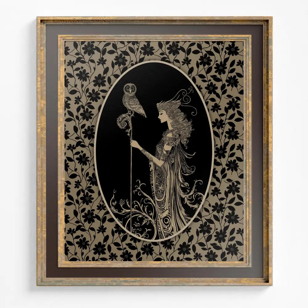 Athena Greek Goddess Print No Frame Minerva Illustration by My Store