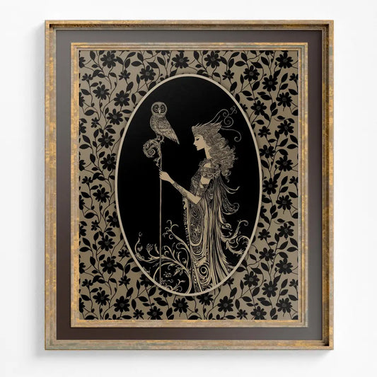 Athena Greek Goddess Print No Frame Minerva Illustration by My Store