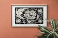 Aubrey Beardsley Poppy Floral Vintage Art Nouveau Print In Black And Beige For Classic Decor by My Store
