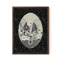 Vintage Fairytale Print: Black and Beige Illustration - Vintage Poster - Framed - DesignBohemian