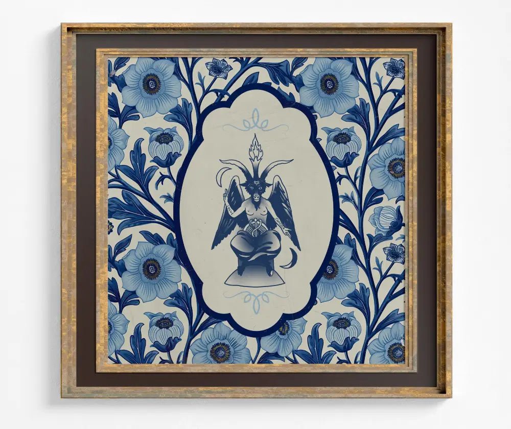 Baphomet Chinoiserie Print No Frame Victorian Art by My Store
