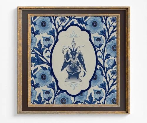Baphomet Chinoiserie Print No Frame Victorian Art by My Store