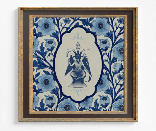 Baphomet Chinoiserie Print No Frame Victorian Art by My Store