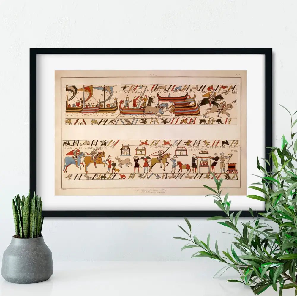 Battle Of Hastings Bayeux Poster No Frame William The Conqueror's Norman Conquest 1066 by My Store