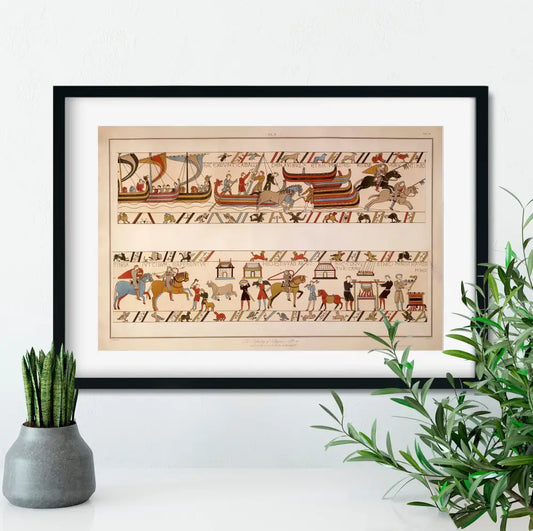 Battle Of Hastings Bayeux Poster No Frame William The Conqueror's Norman Conquest 1066 by My Store