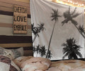 Black and White Palm Trees Wall Tapestry Ocean Art Yoga Meditation Mandala Wall Hanging by DesignBohemian