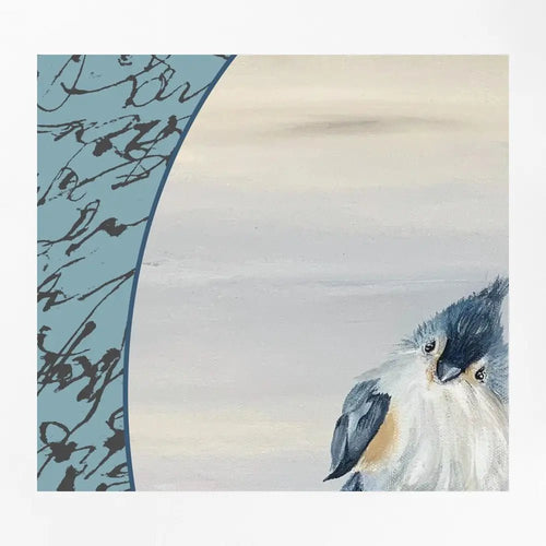 Blue Bird Painting - Vintage Print Illustration - Bird Lover Poster - Art Nouveau