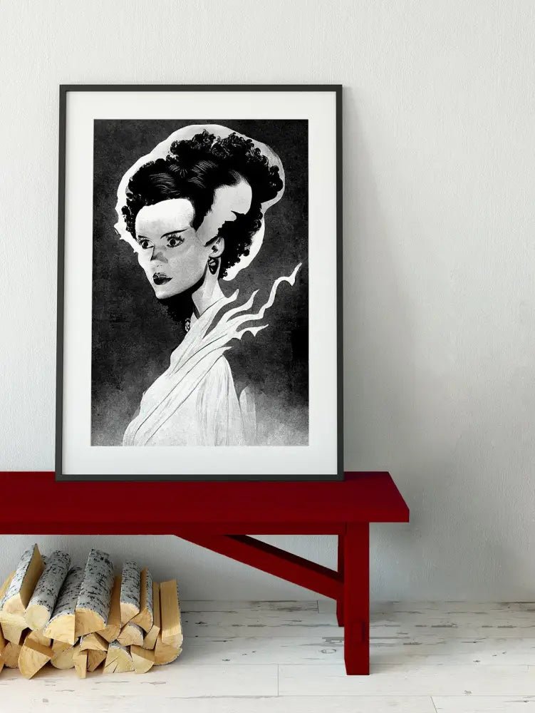 Bride Of Frankenstein Print Unframed Halloween Monster Poster Classic Artwork For Home Decor by My Store
