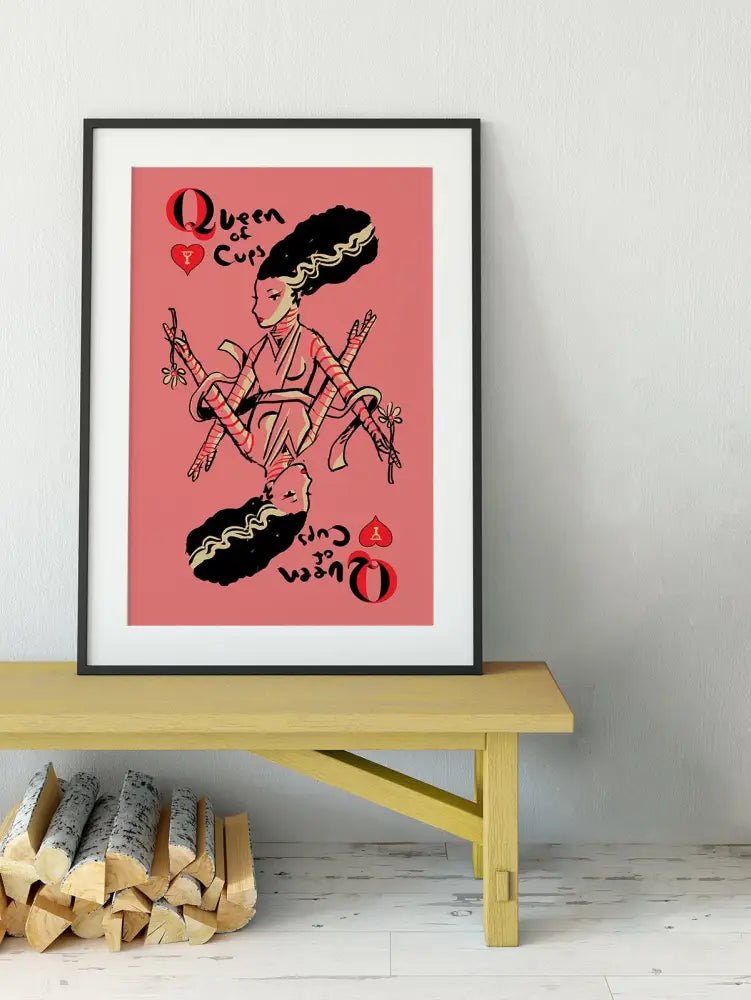 Bride of Frankenstein Queen of Cups Tarot Print by My Store