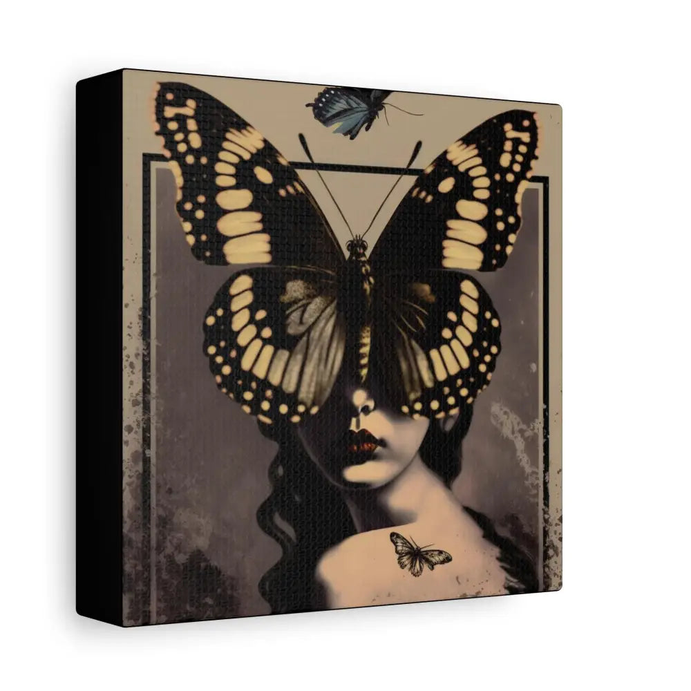 Butterfly Canvas Art: Ethereal Woman Portrait - Boho Wall Decor by DesignBohemian